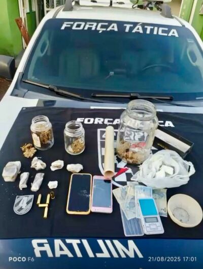 Imagem da notícia  Dois pontos de tráfico são desmantelados em Chapadão do Sul pela PM em uma só noite
